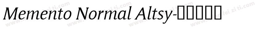 Memento Normal Altsy字体转换
